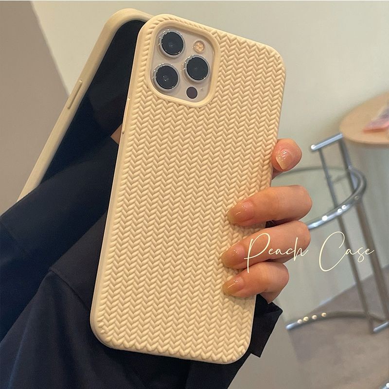 Ốp Điện Thoại Họa Tiết Dệt Chống Sốc Toàn Diện Cao Cấp Cho iPhone14 14 13 xr