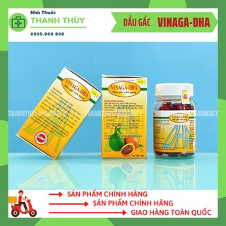 DẦU GẤC VINAGA DHA, Giúp Tăng Cường Chống Oxy Hóa, Tốt Cho Não Bộ, Mắt, Tim Mạch, Chai 100 Viên