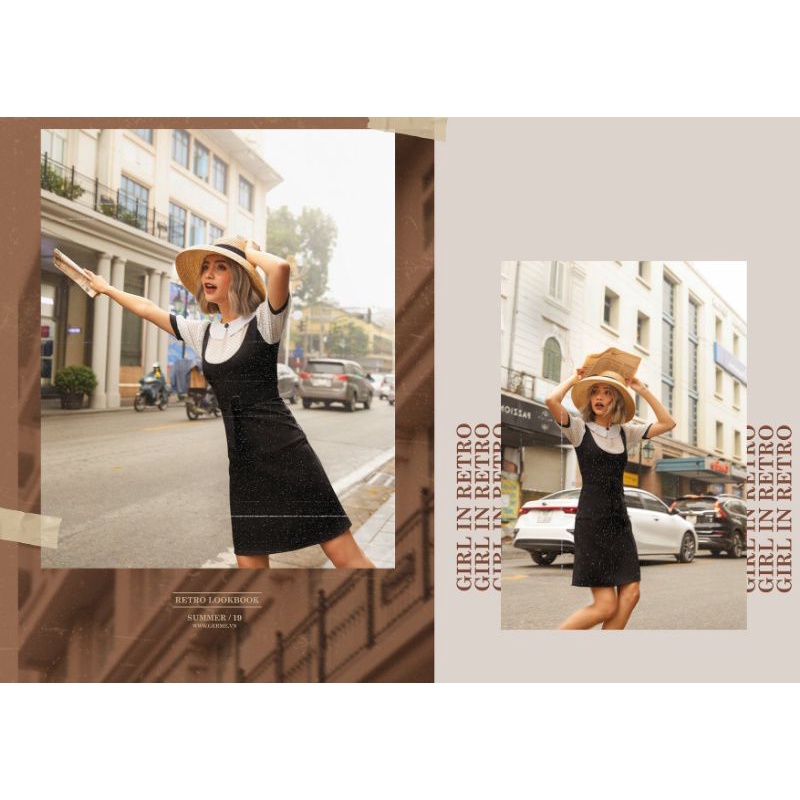 váy đen chấm bi size M Germe