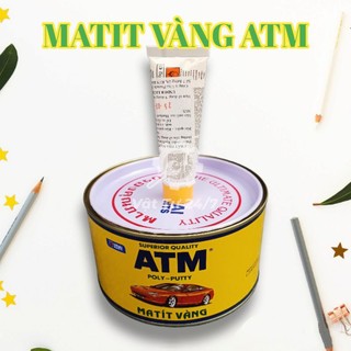 Bột Trét Sắt Gỗ Bả Matit Vàng Atm 1kg 2 thành phần
