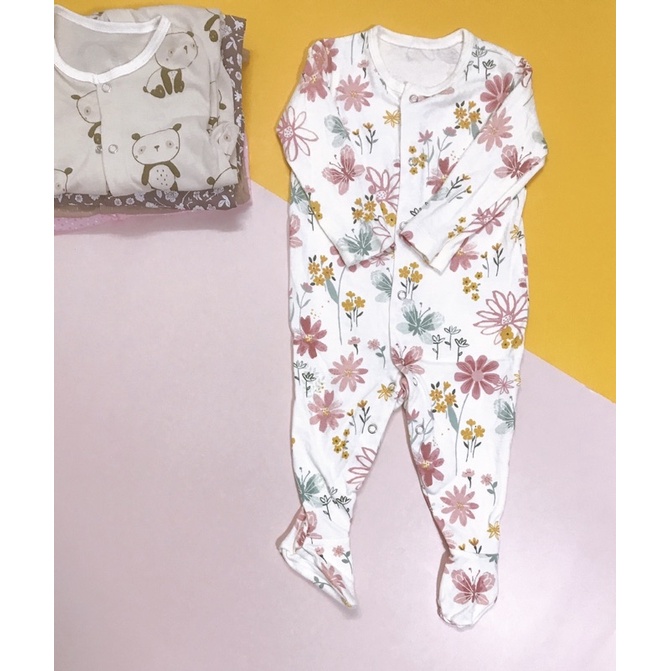 SLEEPSUIT COTTON XUẤT DƯ MIX HÃNG SIZE 12M