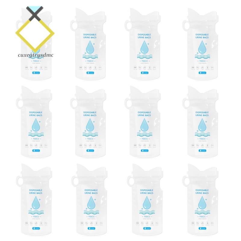 Set 12 Túi Đi Tiểu Khẩn Cấp 700Ml Chống Rò Rỉ Dùng Một Lần Cho Nam Và Nữ