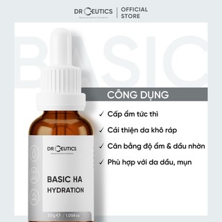 Tinh Chất HA Basic Hydration Drceutics Cho Da Dầu Mụn - Serum HA Cấp Nước Căng Bóng Da Drceutics (30ml)