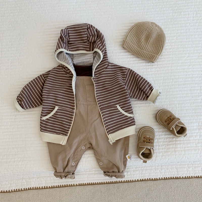 Áo Khoác Cardigan Có Mũ Trùm Đầu Dễ Thương Thời Trang Xuân Thu Cho Bé Trai / Gái