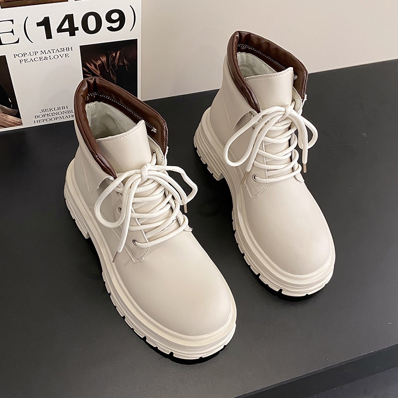 Giày Bốt Martin Anh Quốc Đế Mềm Chống Nước Chống Mùi Cho Nữ