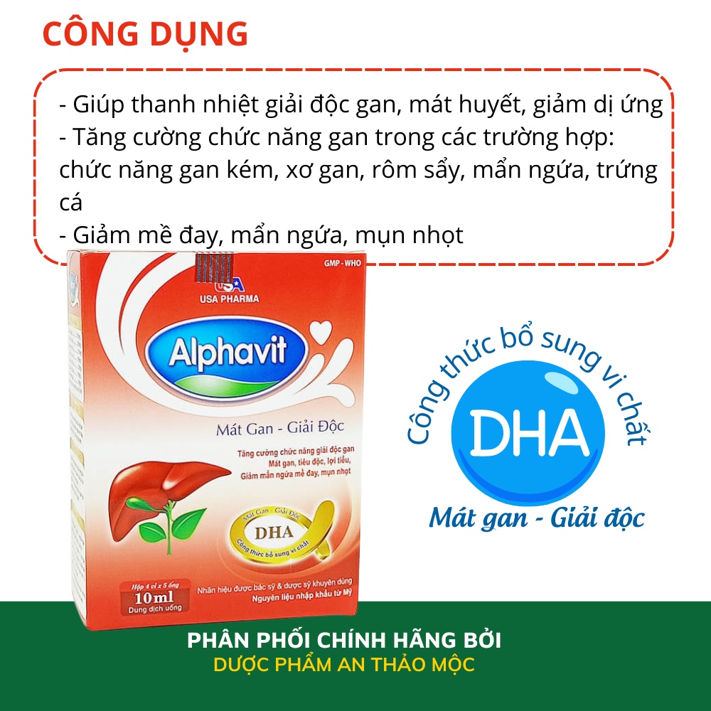 Siro Mediusa Alphavit hỗ trợ thanh nhiệt mát gan giải độc tăng cường chức năng gan giảm mẩn ngứa mề đay.