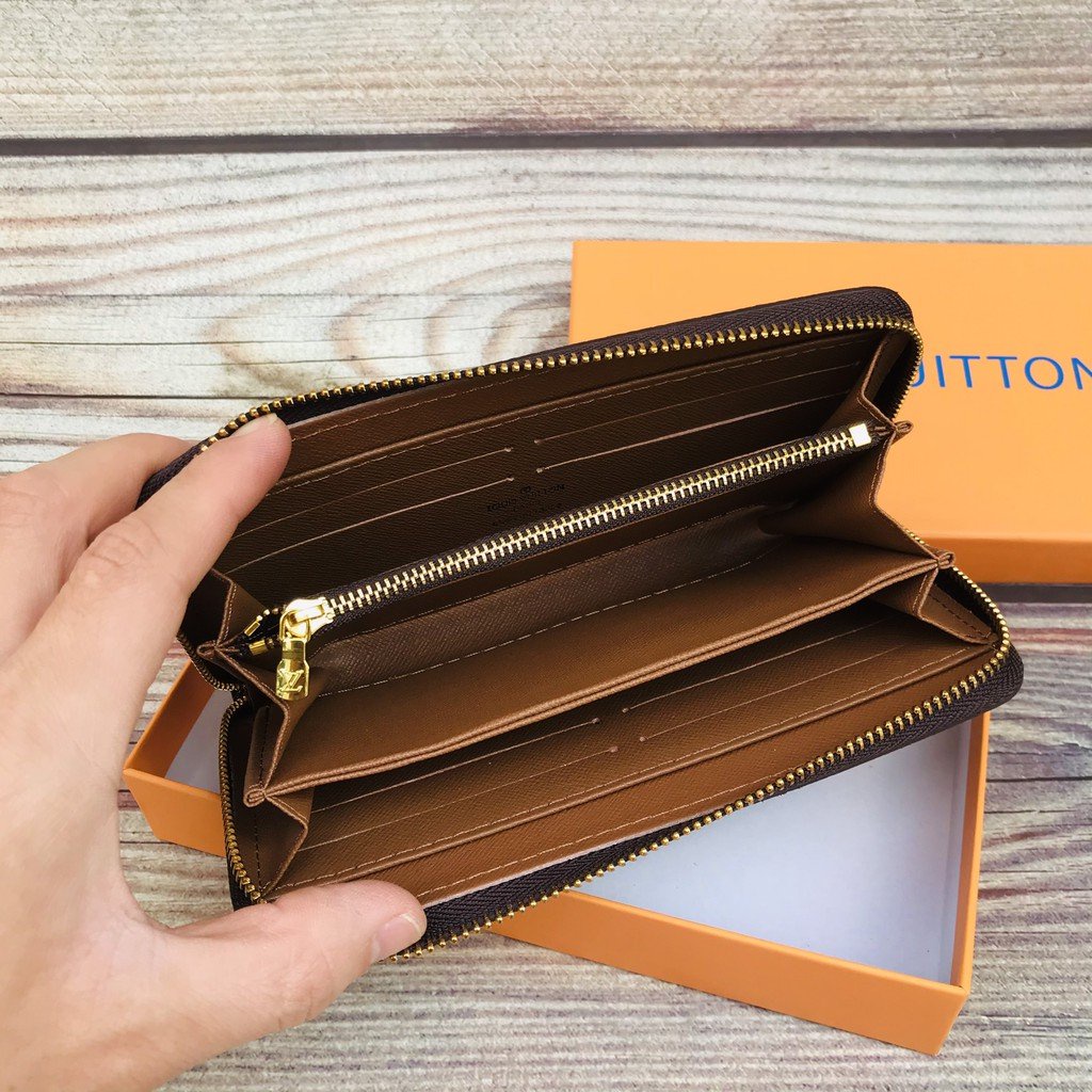 Ví cầm tay Nam Nứ ,Ví dài kéo khóa LV hàng hiệu phong cách hàn quốc