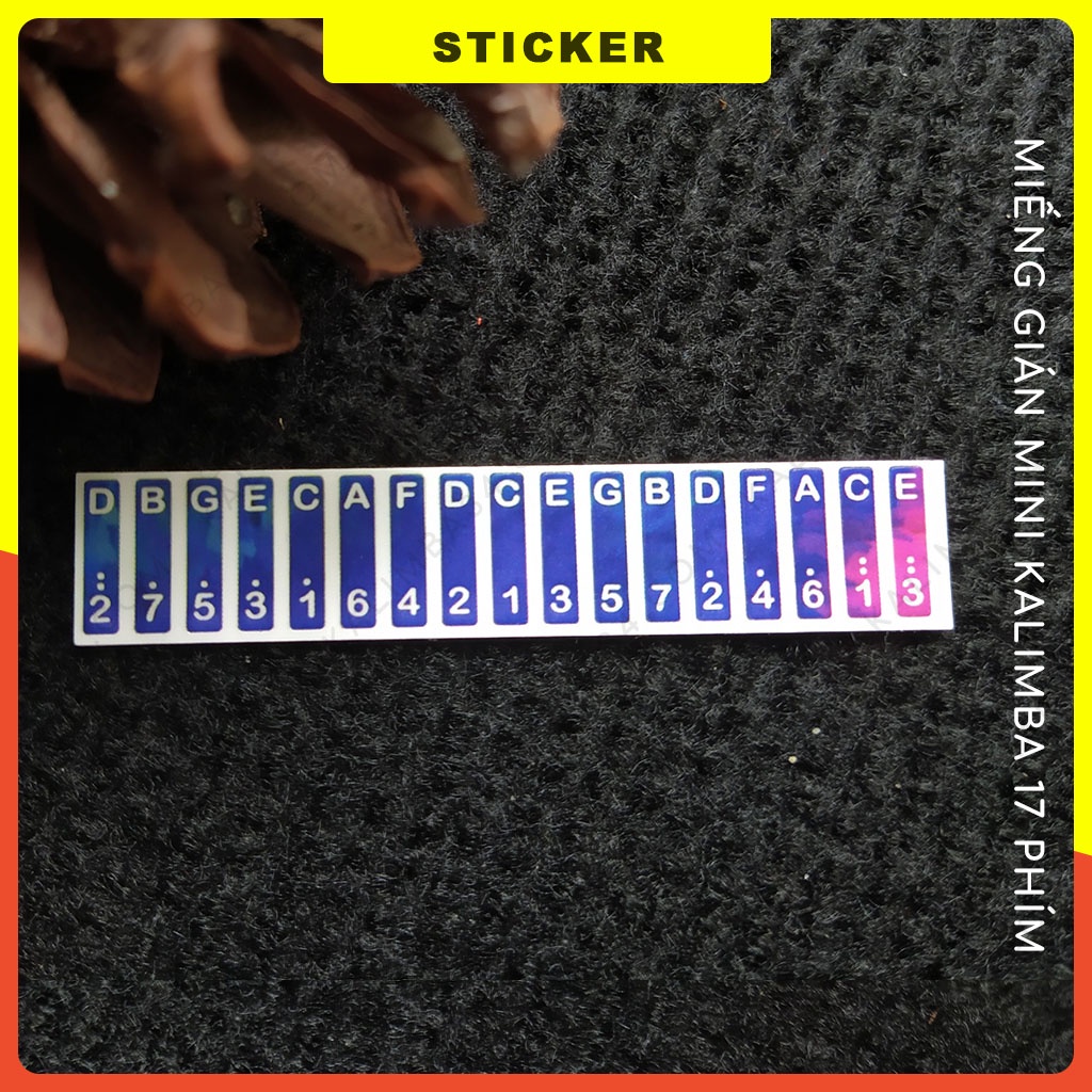 Sticker mini trang trí đàn kalimba nhiều màu, Sticker nhỏ gọn dán phím kalimba tiện dụng D73mm R10mm