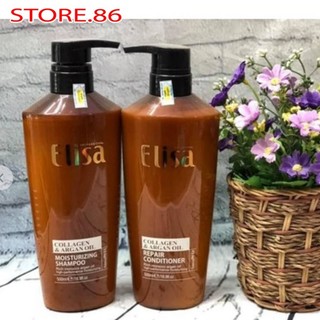 Dầu Gội Xả ELISA phục hồi  tái tạo biểu bì tóc, chống gẫy rụng hỗ trợ mọc tóc, ngăn dầu, ngăn gàu