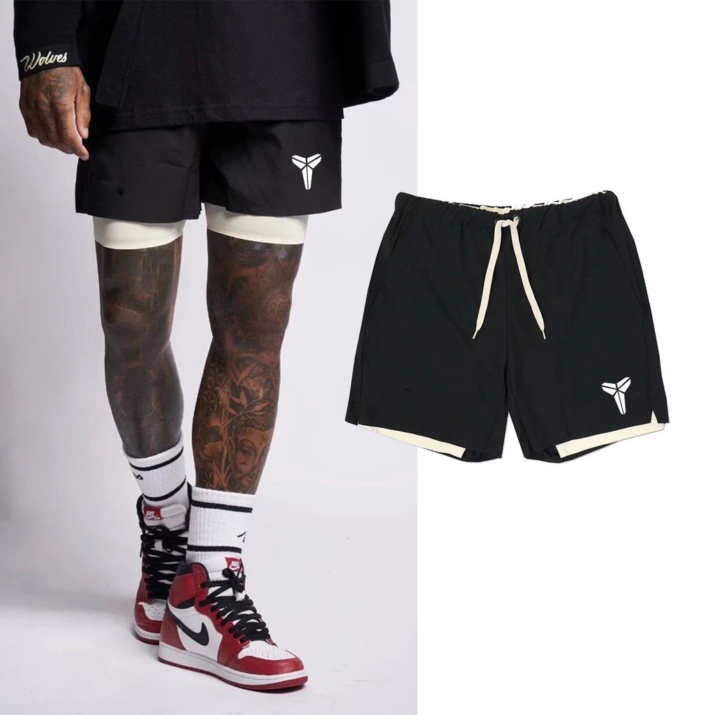 Quần Short Thể Thao Giả Hai Lớp Phong Cách Mới Mùa Hè Cho Nam