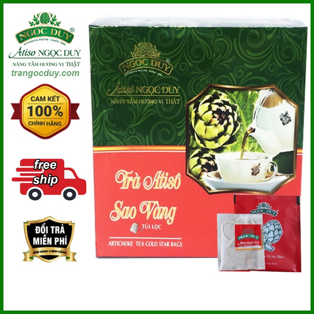 [FREESHIP 99K TOÀN QUỐC Trà Atiso Time hộp đỏ 50 túi lọc