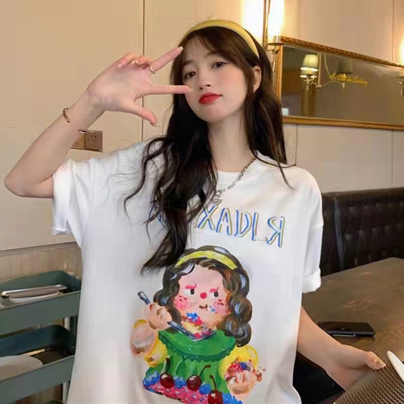 NRVP Áo Thun Unisex Mùa Hè Dáng Suông Tay Cộc Phong Cách Hàn Quốc Cho Nam Nữ