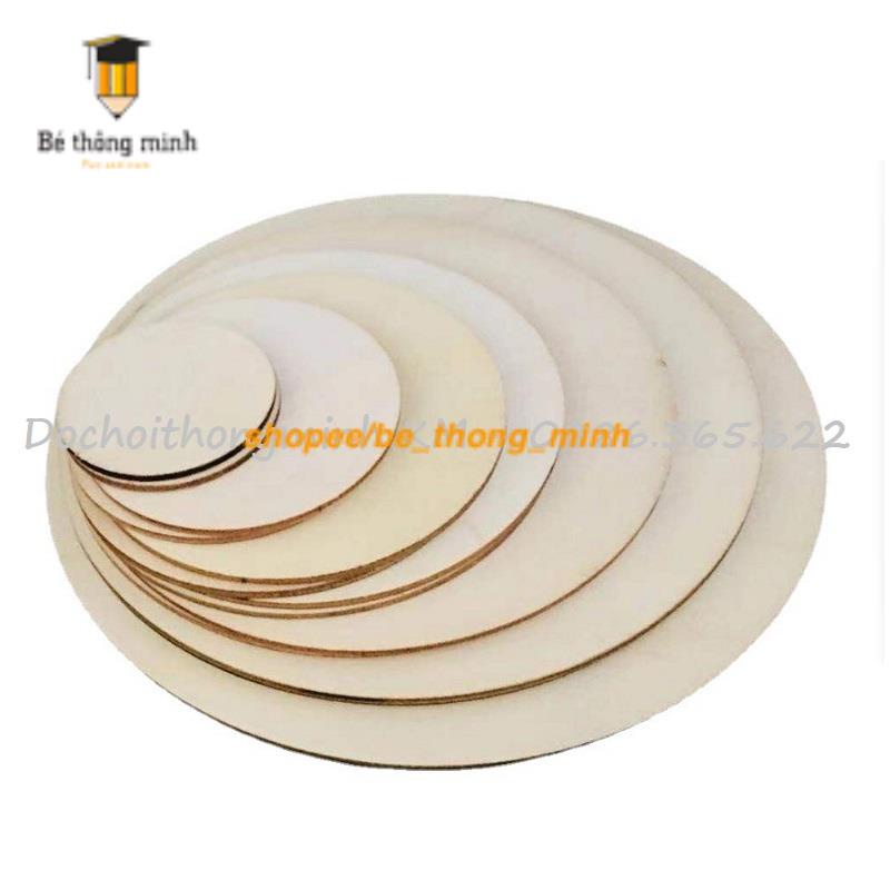 100 miếng gỗ tròn - size 2cm 2.5cm 3cm 4cm 5cm
