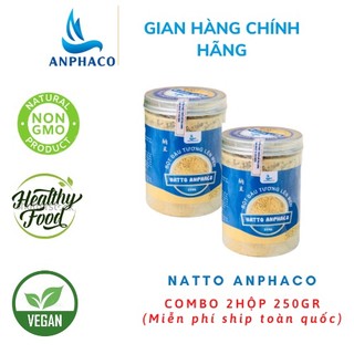 Natto đậu nành lên men hữu cơ anphaco 2 hộp bột
