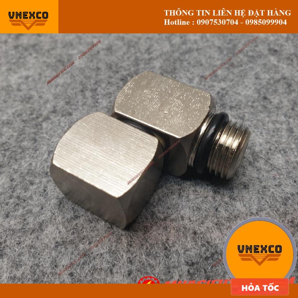Khớp ren nối inox chỉnh góc xoay 360 độ ren 14mm tiện lợi cho béc xịt rửa cao áp vệ sinh điều hoà máy xịt rửa áp lực
