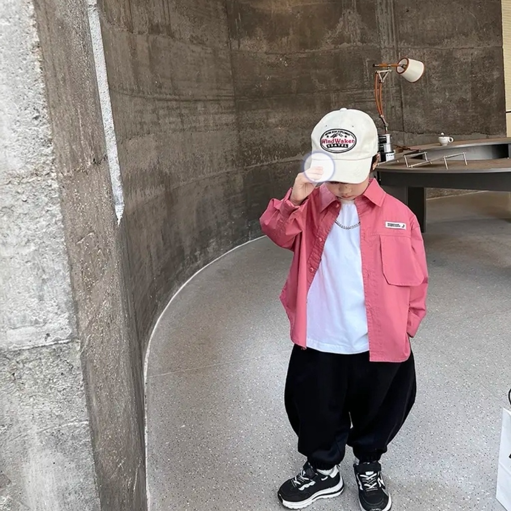 Áo Sơ Mi Dài Tay Thiết Kế Mới Thời Trang Mùa Thu Theo Phong Cách Hàn Quốc Cho Bé Trai