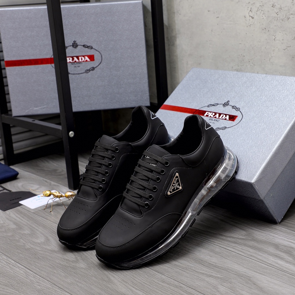 Giày thể thao da thật thời trang nam cao cấp Prada sành điệu, thanh lịch và năng động