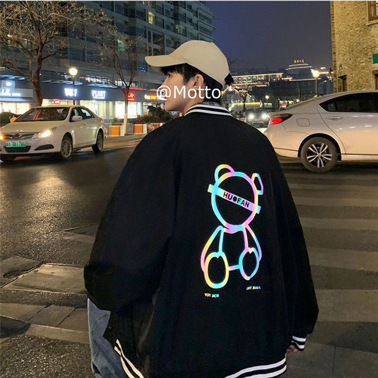 (Hàng Có Sẵn) Áo Khoác Bóng Chày Dạ Quang Nhiều Màu Sắc Phong Cách Hip Hop Đường Phố Mỹ Mùa Xuân Thu Hàn Quốc Cho Nam