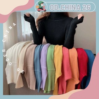 Áo len tăm cổ lọ nhiều màu