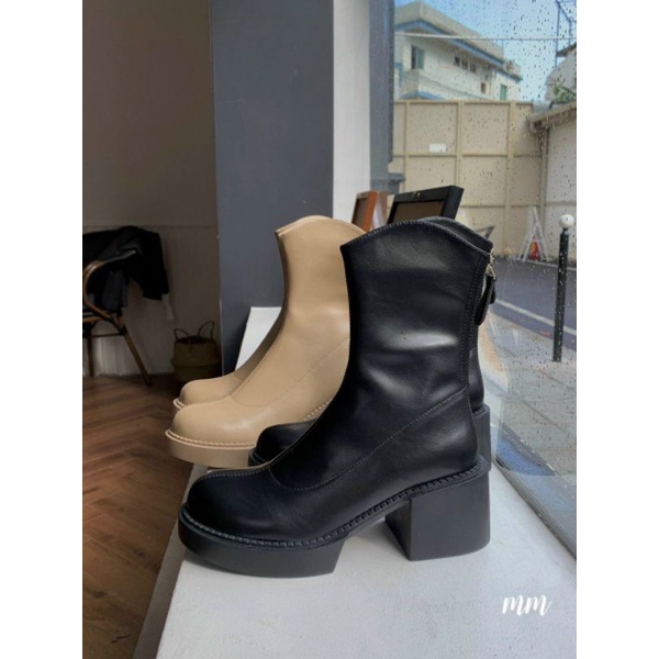 M Boot Stakela Cổ Cao Da Xịn Mềm Êm Fullbox Cap Cấp