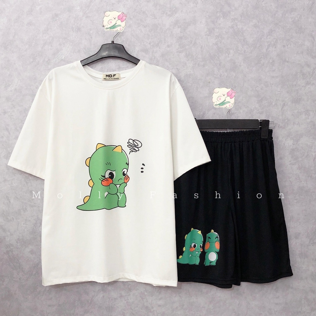 Set đồ bộ hoạt hình ❤️ Bộ mặc nhà Cartoon KLONG SUY NGHĨ Freesize nam nữ Molly Fashion