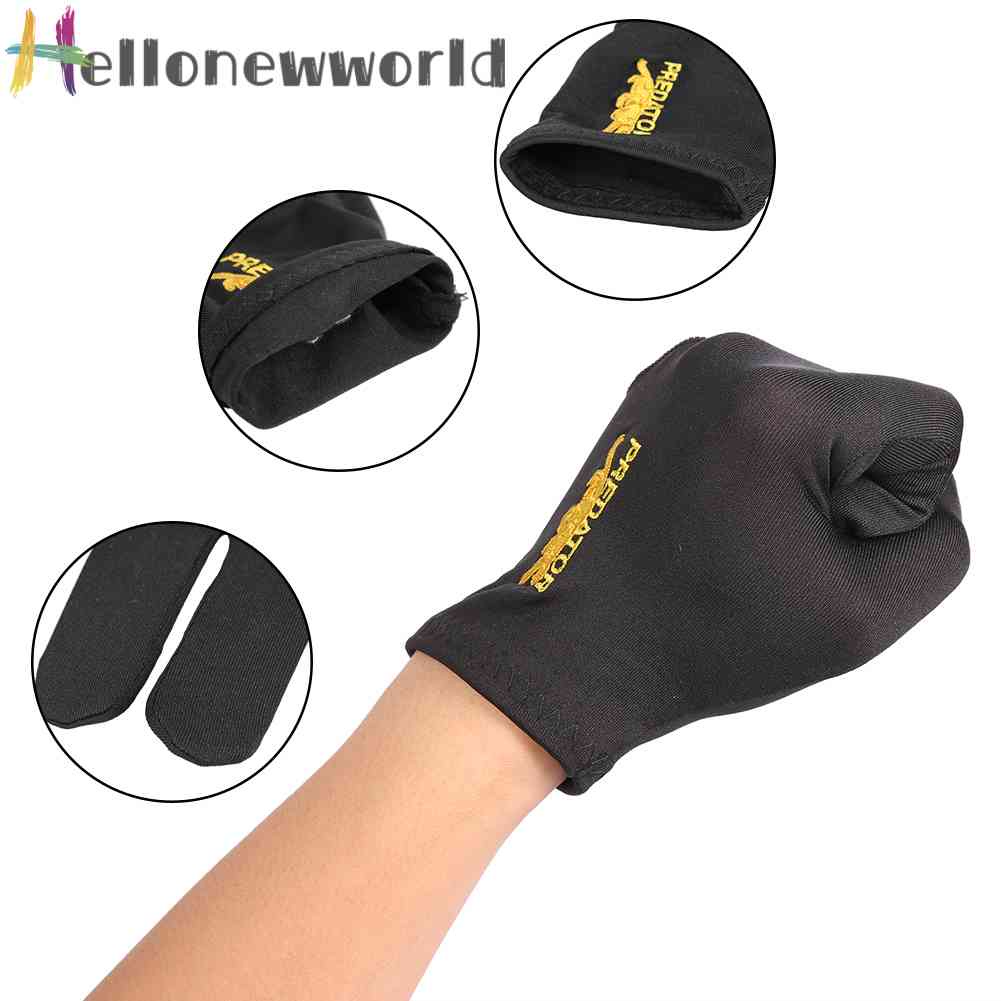 Găng Tay Trái Và Ba Ngón Bằng Vải Lycra Thêu Hình Bàn Tay Trái Hỗ Trợ Luyện Tập Bida