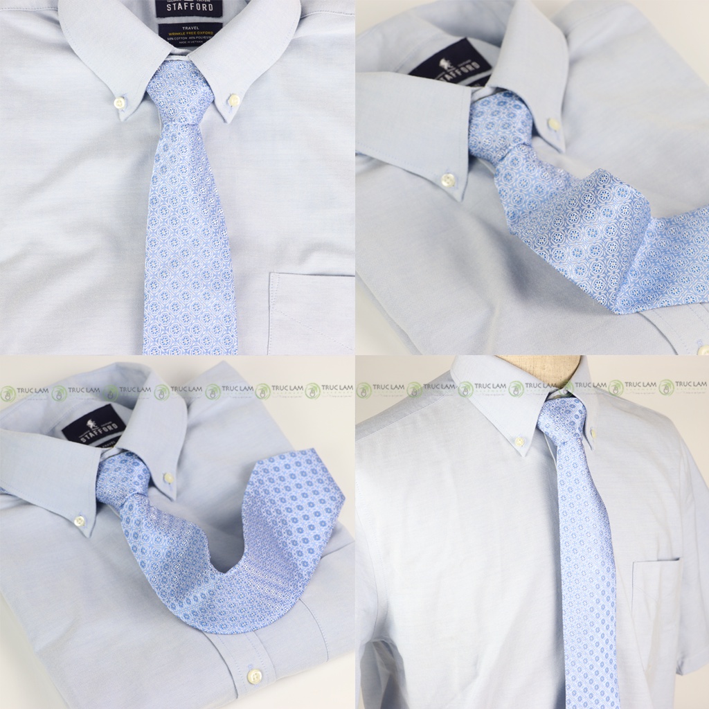 Cà Vạt Lụa 8cm Cho Nam Cao Cấp Họa Tiết Sang Trọng Hoa Vuông MS13 - Trúc Lâm Handmade