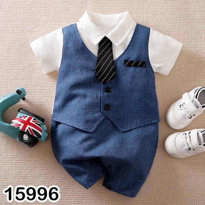 Set Body liền Bigbaby kèm nơ/cà vạt siêu đáng yêu cho bé trai 7-12kg