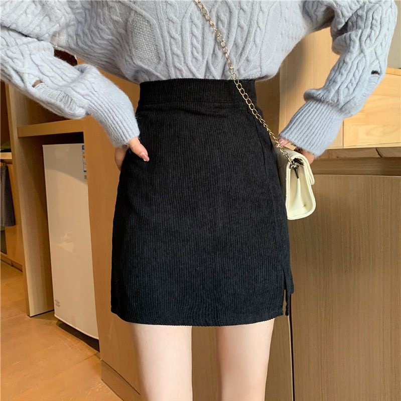 Chân Váy Nhung Chữ A Lưng Cao Xẻ Tà Mẫu Mới 2022 Thời Trang Cho Nữ