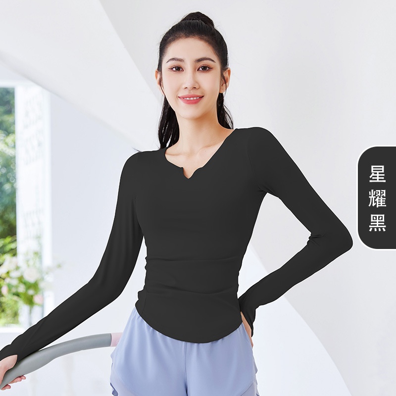 Áo Thun Thể Thao Tay Dài Ôm Dáng Chất Liệu Khô Thoáng Nhanh Thời Trang Cho Nữ