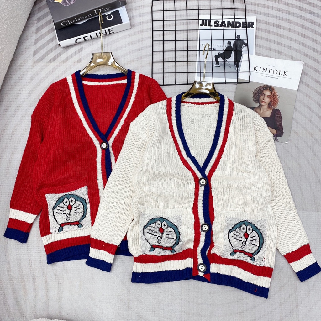 Aó Len Cardigan Doremon