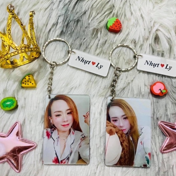 Móc khoá in hình cá nhân theo yêu cầu_móc cắt viền ảnh theo hình