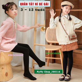 QUẦN TẤT GIỮ NHIỆT CHO BÉ GÁI 3 - 12 tuổi Quần lót lông bên trong co giãn mềm mịn Dễ mặc, ôm vừa vặn