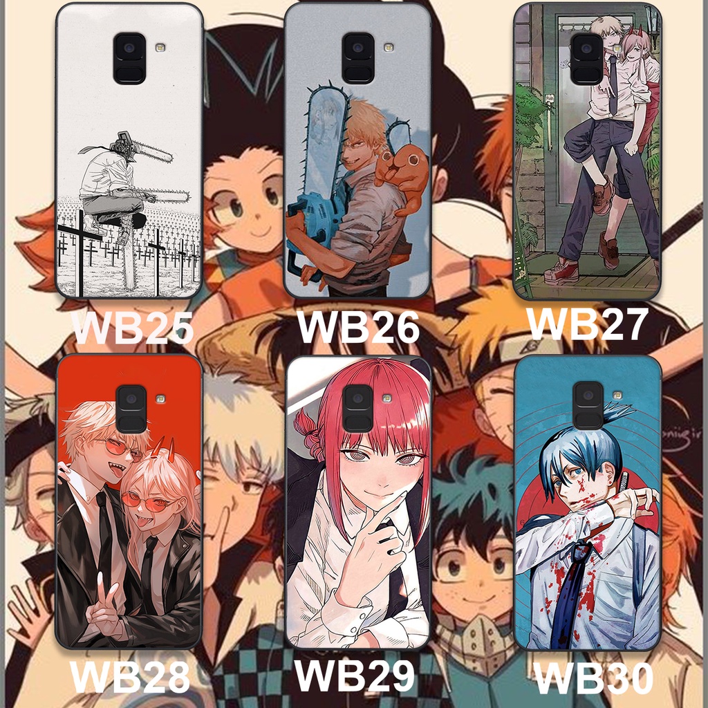 Ốp lưng Samsung A8 2018 / A5 2018 / A8 Plus in bộ hình Chainsaw man siêu hot, siêu ngầu. Ốp Manga, Anime giá rẻ