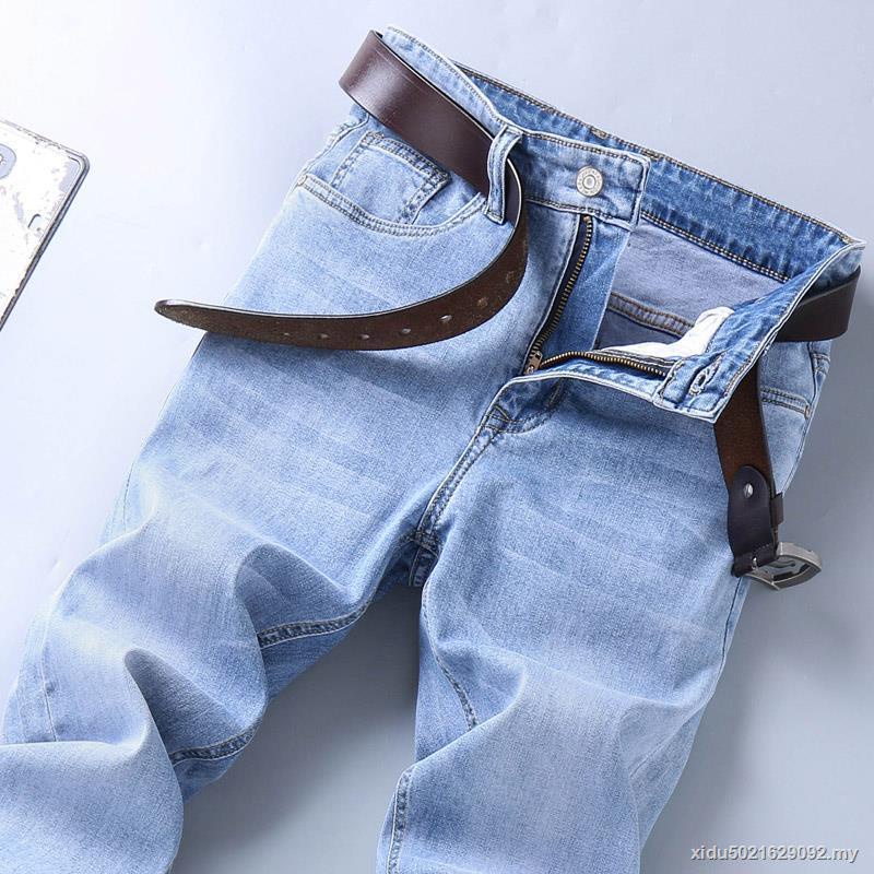 Quần Jean Dài Dáng Rộng Chất Liệu Cotton Cao Cấp Màu Sắc Sáng Bóng Thời Trang Xuân Hè Dành Cho Nam