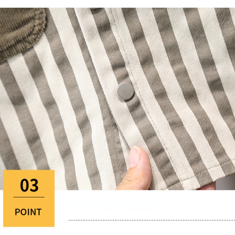 Áo Khoác Kẻ Sọc Phong Cách Hàn Quốc Cho Bé Trai