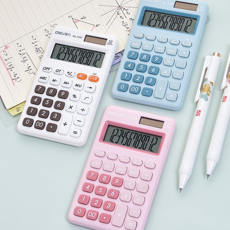 Máy Tính Xách Tay 12 Bit Màu Sắc Macaron Dành Cho Văn Phòng Trường Học