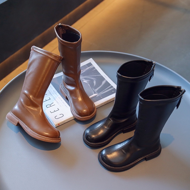 Boot da cao cổ cho bé gái từ 5 đến 15 tuổi chất liệu da cao cấp xịn sò