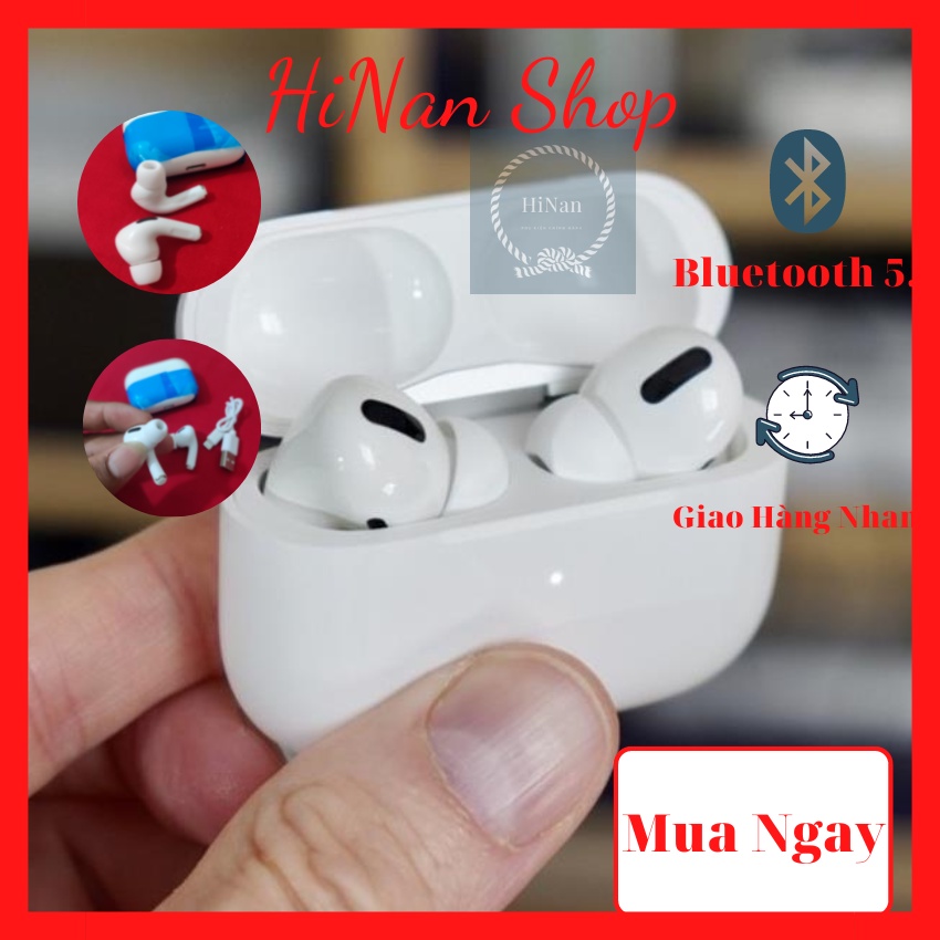 Tai Nghe Bluetooth 5.0 Inpod Pro full chức nặng định ,vị đổi tên, dùng cho mọi dòng máy - HiNan Shop