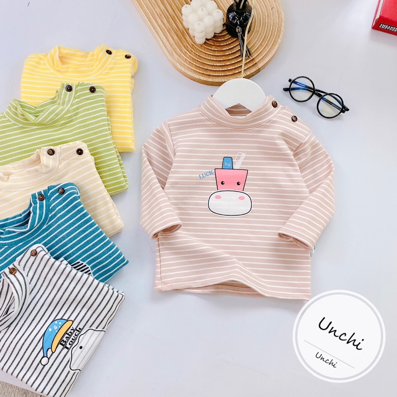 Áo cao cổ dài tay thu đông chất liệu mềm mại siêu ấm áp cho bé