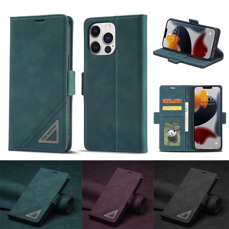 Bao Da Điện Thoại Có Khóa Từ Tính Bảo Vệ Ống Kính Máy Ảnh Cho IPhone 14 PRO Max XR XS Max I8 I7I6 SE Plus Sự Bảo Vệ