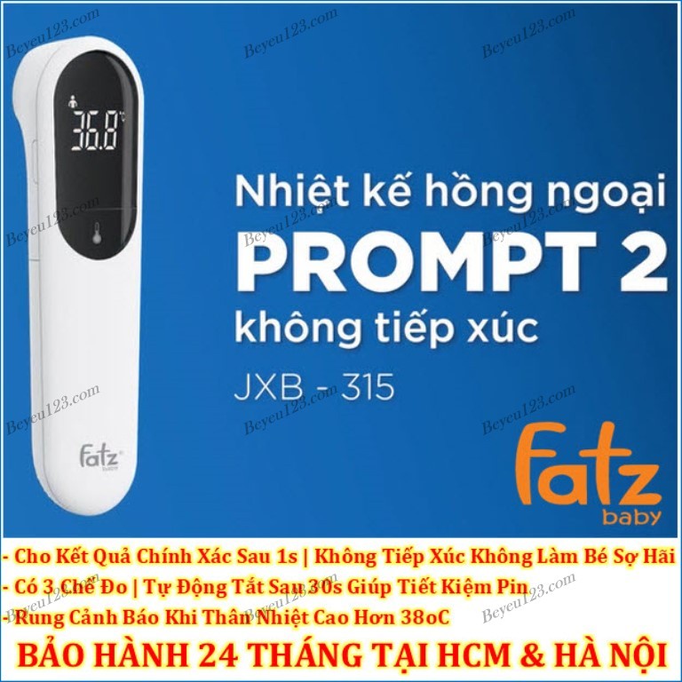 PROMPT 2 - Nhiệt Kế Hồng Ngoại Không tiếp xúc Fatzbaby cho Bé cho kết quả
