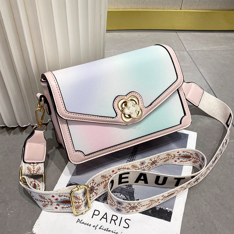 Túi Đeo Chéo Vuông Nhỏ Màu Gradient Phong Cách Mới Cho Nữ