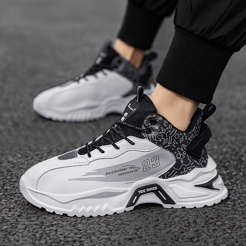 Giày Thể Thao Đế Dày Tăng Chiều Cao Bằng Da Không Thấm Nước Cho Nam Và Nữ