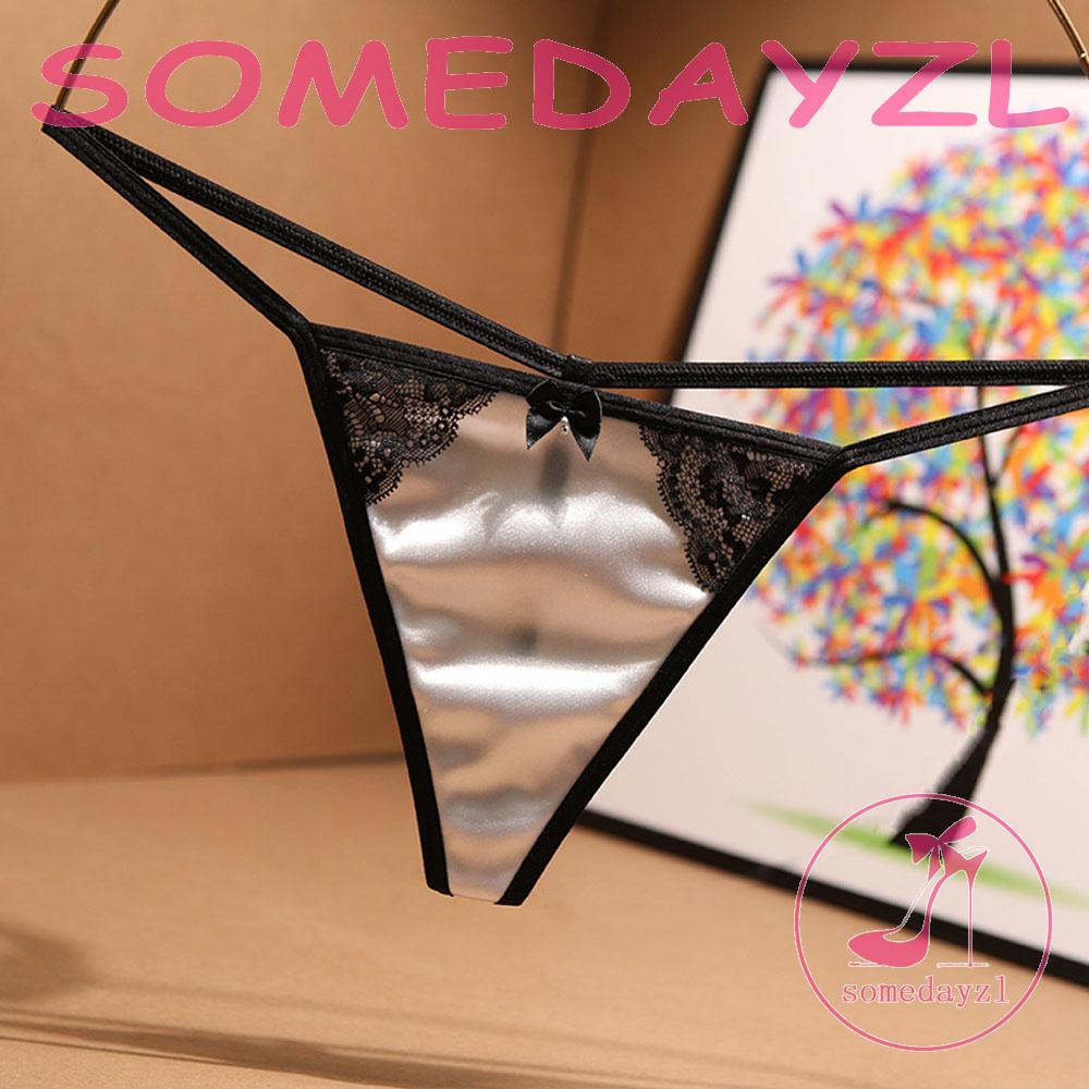 Quần Lót Satin Không Đường May Lưng Thấp Thoáng Khí Gợi Cảm