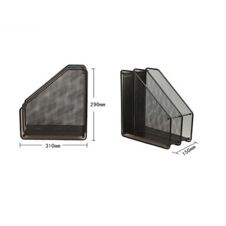 [ HY3629 ] Kệ Rổ hồ sơ, khay tạp chí 2 ngăn bằng sắt lưới ( xám, đen). - Văn phòng phẩm Thu Thảo