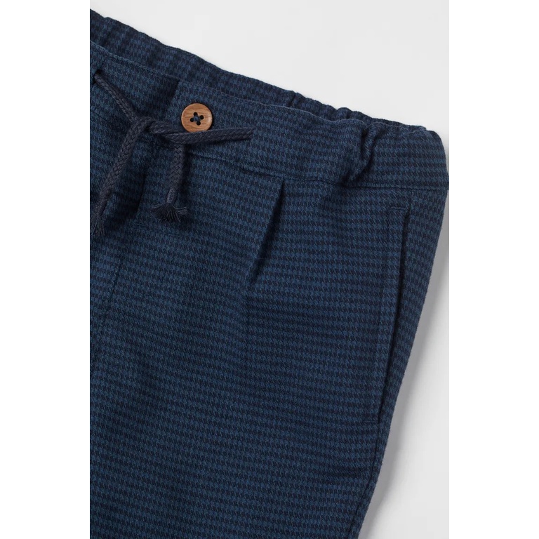 Quần dạ răng sói caro xanh nâu HM H&M_hàng chính hãng authentic