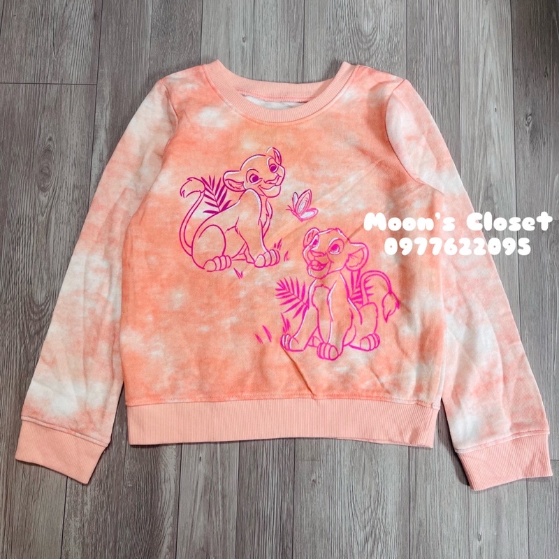 Áo nỉ da cá cam loang Disney size 12m-7y