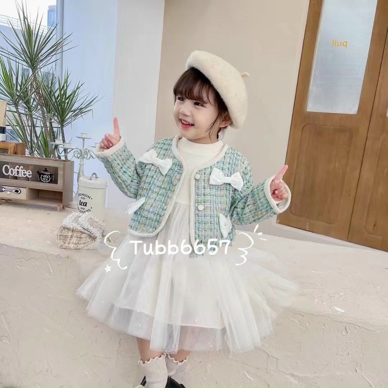 set váy dạ công chúa cho bé gái (ảnh thật)