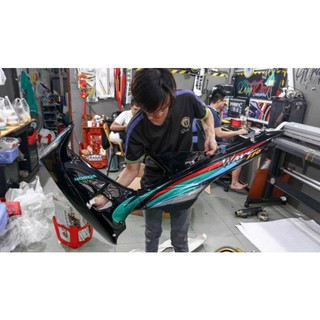 Tem rời wave nhỏ dán xe màu đen